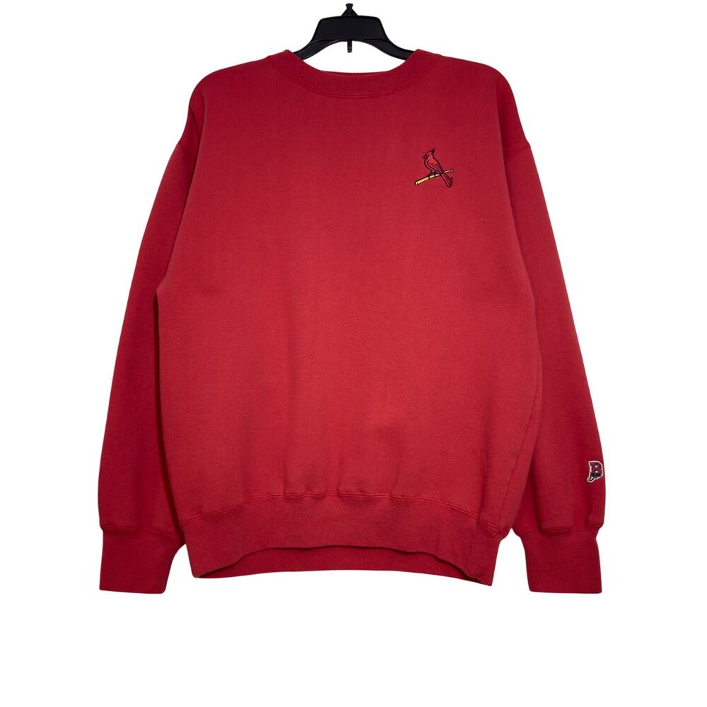 CARDINALS Baseball Vintage Embroidered Redbird Crew Neck Sweatshirt M Medium